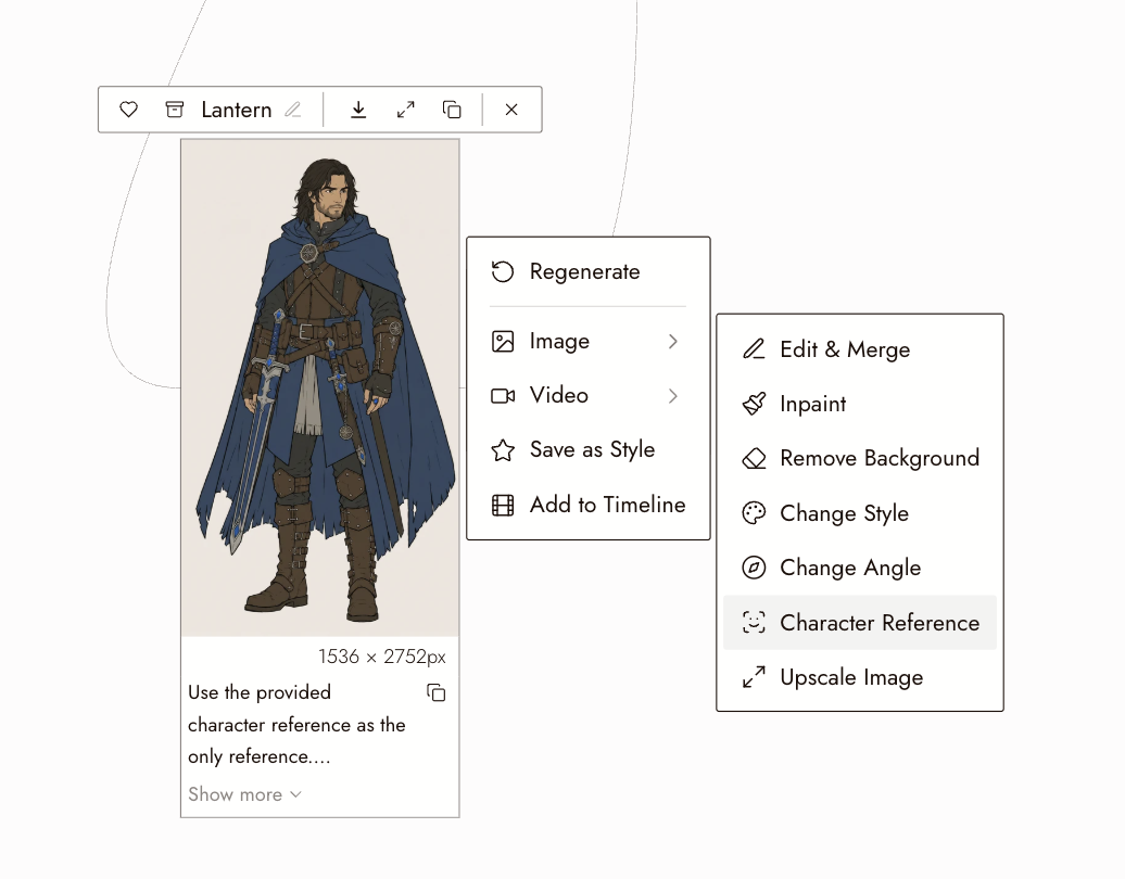 Lock your character from one image