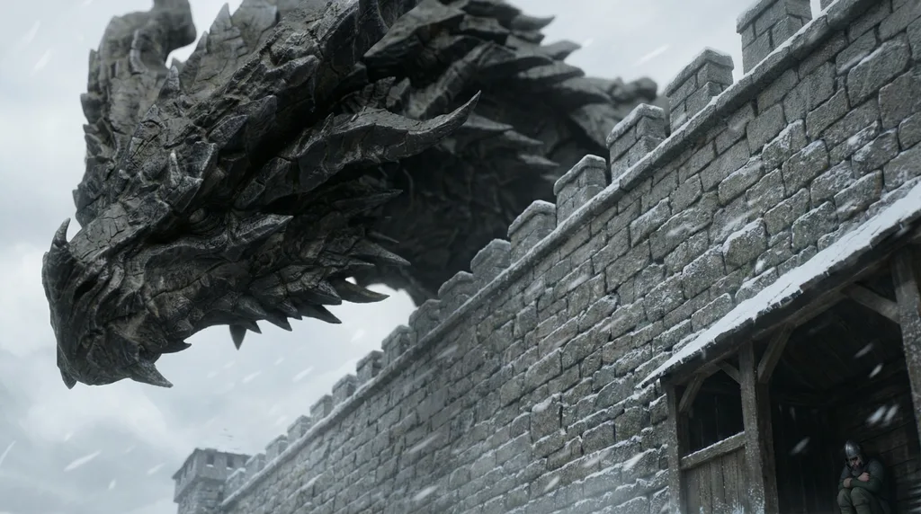 The dragon over the wall