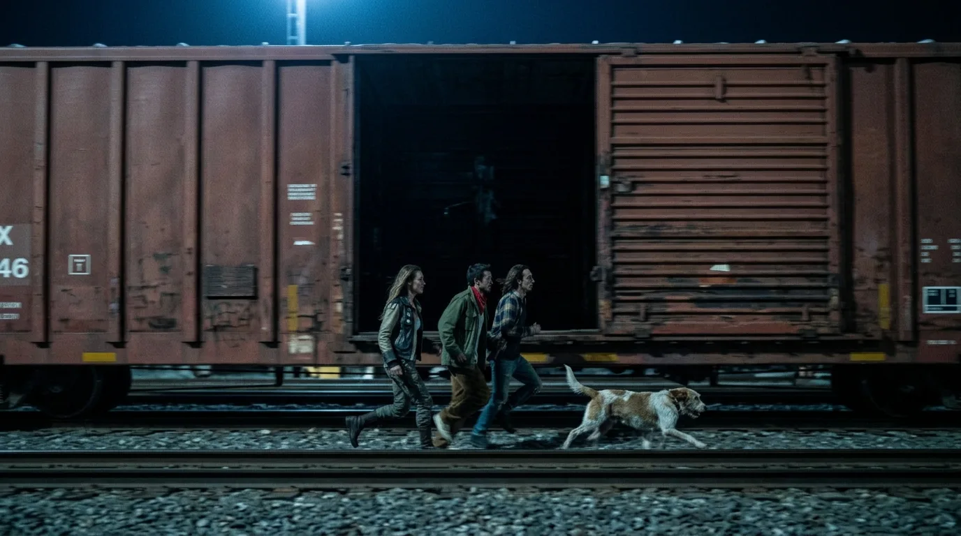 Running beside the boxcar, from Catch Out