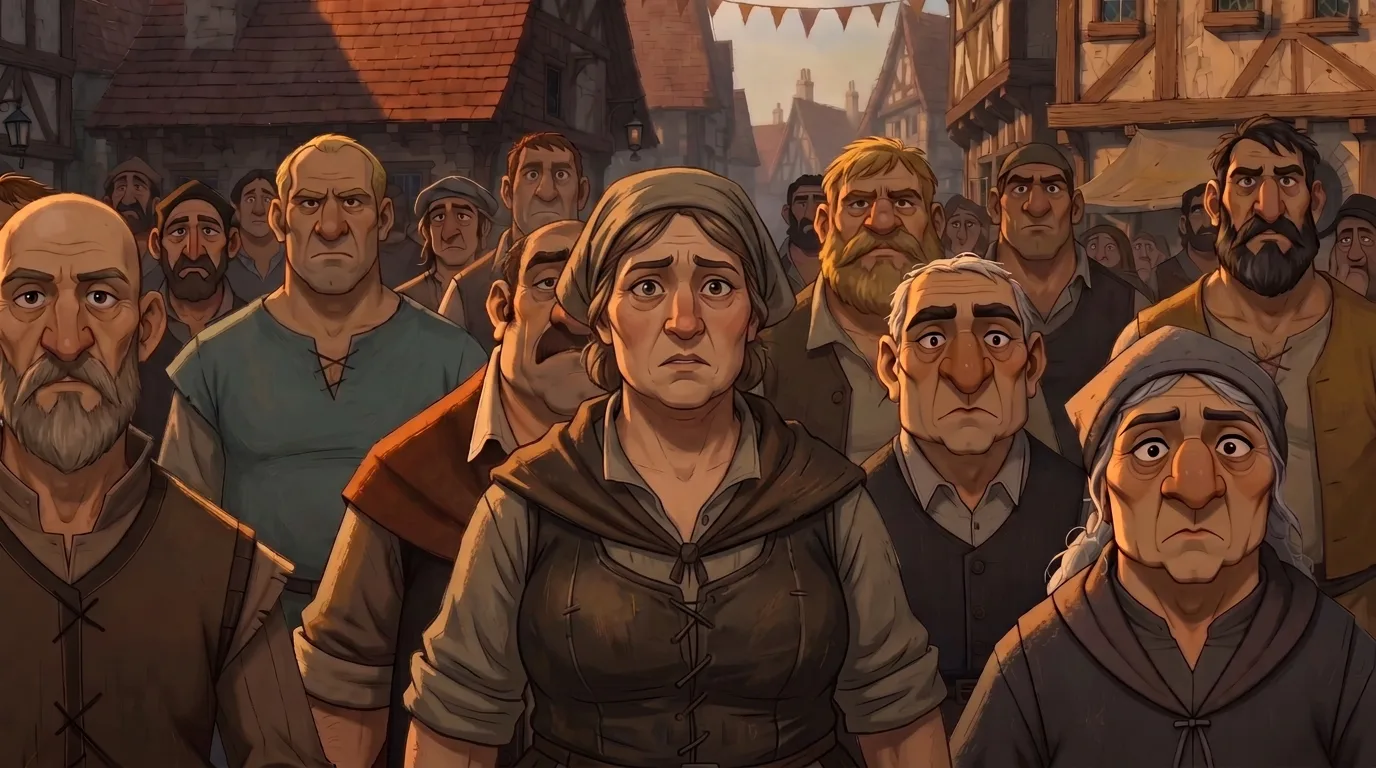 The worried villagers, from Happy Souls Alive